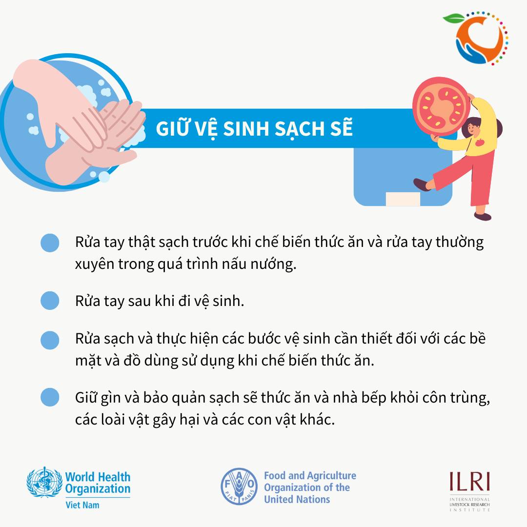 [Infographics] Bạn có biết 5 chìa khóa quan trọng để đảm bảo thực phẩm an toàn?